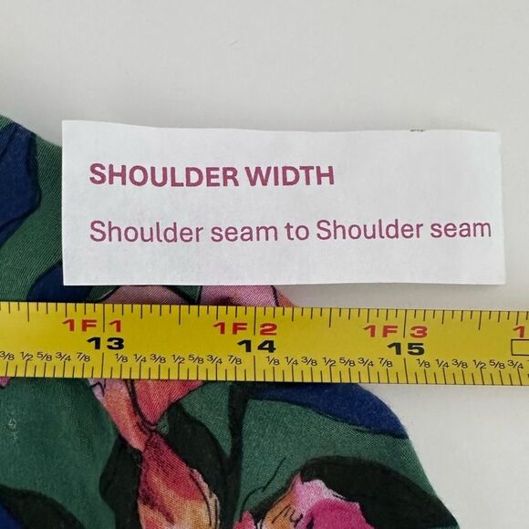 ZARA TRF Collection Kelly Green Floral Button down Long Sleeve size S - Picture 7 of 10